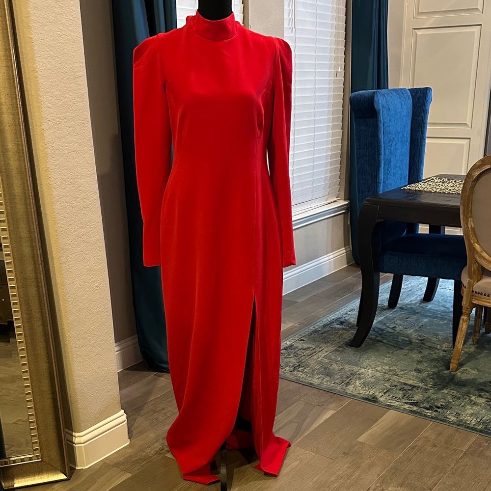 BCBGMaxAzria Vibrant Red Long Sleeve Dress